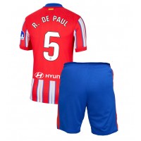 Atletico Madrid Rodrigo De Paul #5 Domáci Detský futbalový dres 2024-25 Krátky Rukáv (+ trenírky)